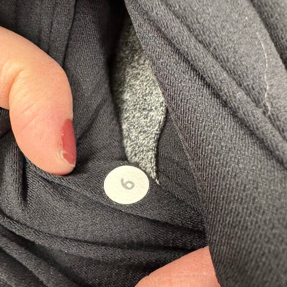 Lululemon Split Pullover Hoodie Sweatshirt Womens 6 Heathered Gray Black - Picture 7 of 8